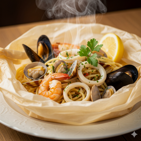 Spaghetti al Cartoccio di Pesce - Authentic Italian Seafood Recipe